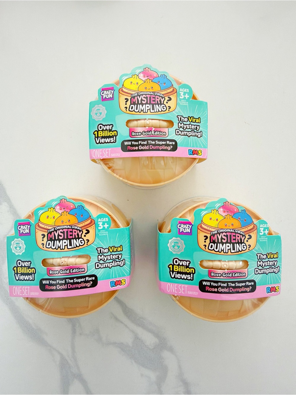 NEW RMS Mini Mystery Dumplings Rose Gold Edition Set of 3 RARE Sealed 💕✨